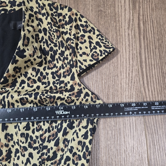 J.CREW  Dress Women 4T Leopard Animal Print Pencil Career Cotton Luxury Workware - Picture 6 of 8